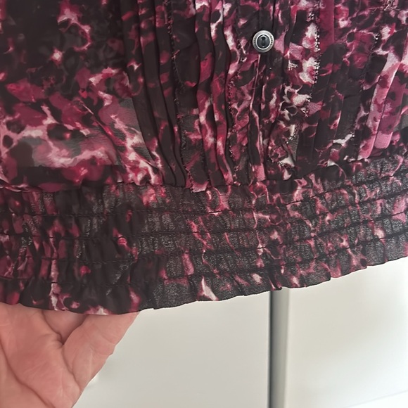 GUESS SHEER LONG SLEEVE BLOUSE - Picture 4 of 5